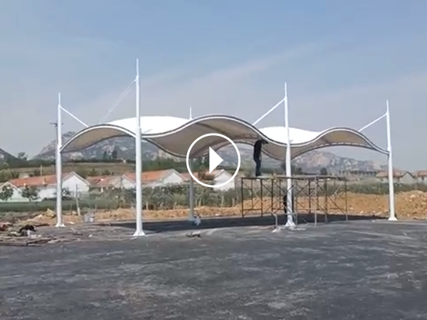 晨旭膜結構施工現場